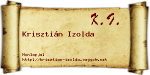Krisztián Izolda névjegykártya